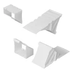 Wielkeg kunststof wit met houder