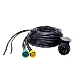Kabelset 5M met stekker 13-polig en 2x connector 5-polig + 4M DC