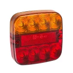 Achterlicht 12V 5 functies 107x107mm 8LED