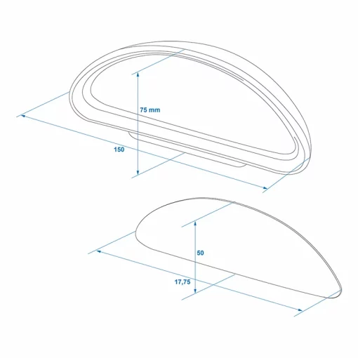 Dodehoekspiegel Vast Model
