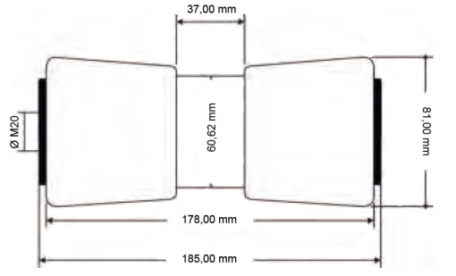 Kielrol blauw 185mm x 81mm M21