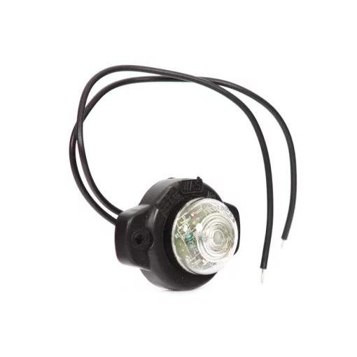 WAS markeringslamp W24-129 wit LED 12/24V 1 meter kabel