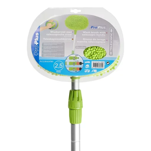 Wasborstel chenille telescopische steel 2,5 meter