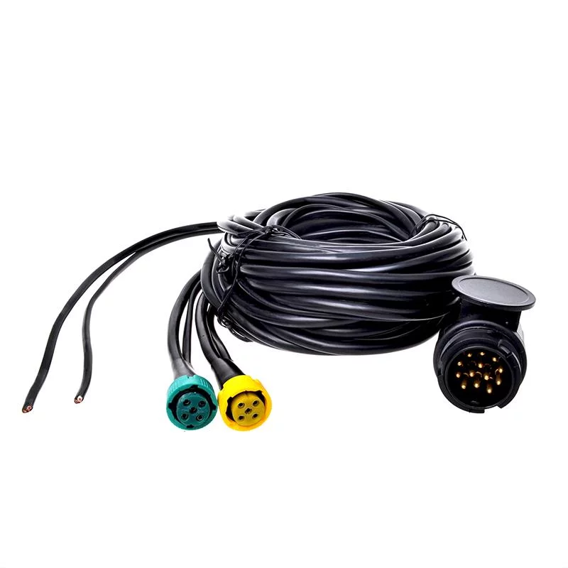 Kabelset 9M met stekker 13-polig en 2x connector 5-polig + 6 meter DC-kabel  - Stekkers en stekkerdozen - Boottrailershop